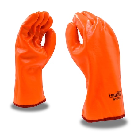 Cordova Double Dipped Cold Protection Knit-Cuff Gloves, Hi-Vis Orange - Large, 12PK 5700F